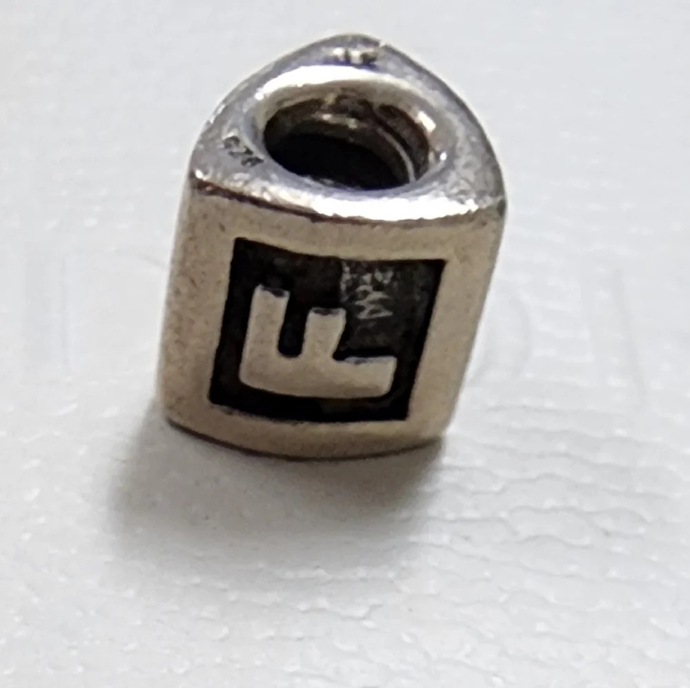 Pandora Sterling Silver Letter F Charm - Picture 7 of 9